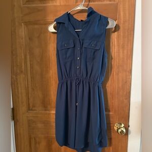 BeBop Sleeveless Navy Jumpsuit